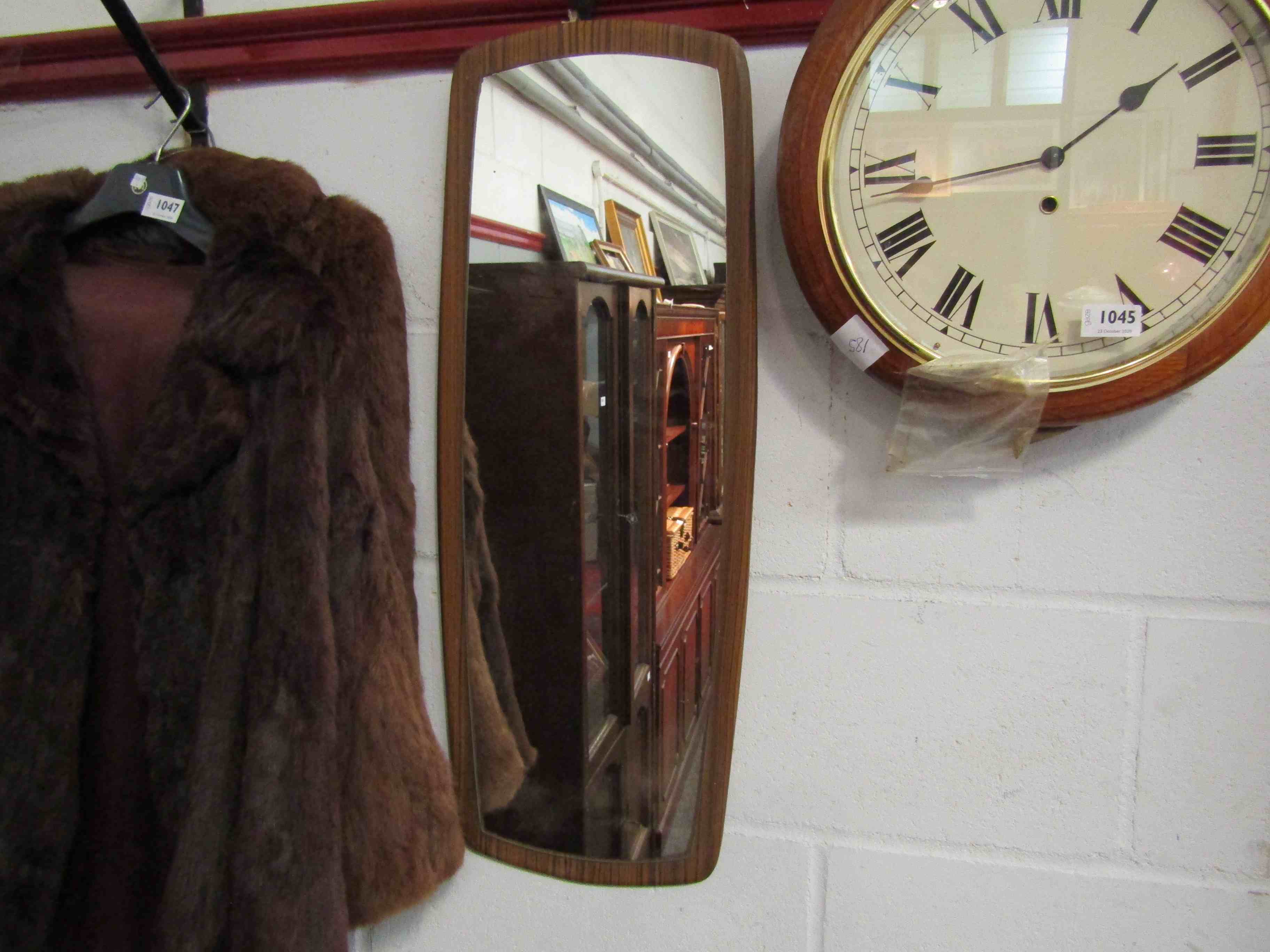 A 1970's wall mirror