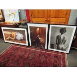 Three modern framed posters Ballerinas