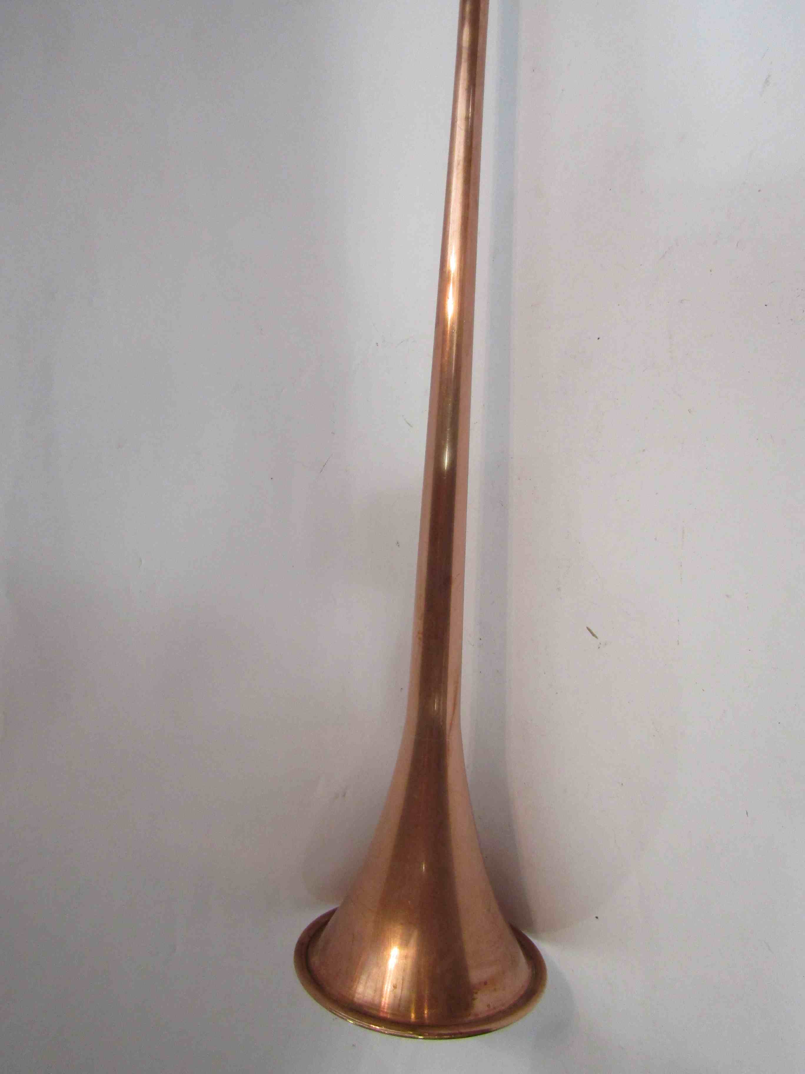 A copper hunting horn,