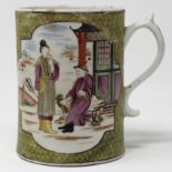 12cm polychrome mug, similar to previous lot.