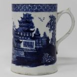 Large 14cm mug, printed pagoda pattern.