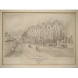 William Cattermole (Norwich School), pencil drawing 'The White Hart Inn Scole', 1846,