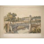 Three scarce 19th Century hand coloured lithographs of Norwich by J.