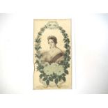 (Ephemera). "Her Majesty Queen Victoria", a Victorian woven silk by J. Caldicott, approx size 18 x