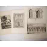 Three packets of Norfolk and Suffolketchings, engravings etc,