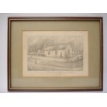 A well executed pencil drawing of Thelveton church, 1843,