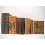 A collection Robrt Louis Stevenson and related titles, twelve volumes including: 'The Black Arrow',