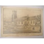 William Cattermole (Norwich School), pencil drawing of Bressingham church, 1840,