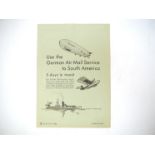 (Ephemera). The Graf Zeppelin service to South America - Timetable for 1934