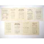 (Ephemera). Nine assorted theatre programmes, all London 1870's, including Strand, Globe, Olympic,