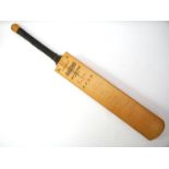 A Len Hutton autograph cricket bat, signed by twelve England cricketers circa 1953,