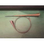 Two copper horns,