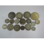 Mostly Georgian coinage including crown,