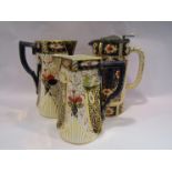 Three Royal Crown Derby style water jugs,