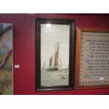 A pair of prints depicting maritime scenes. Framed and glazed.