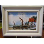 KEN CURTIS: An acrylic on board depicting Pin Mill,