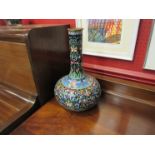 A Chinese enamel cloisonné bottle shaped vase,