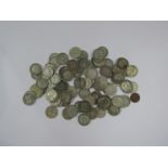 A good quantity of Victorian and early 20th Century coinage threepence pieces,