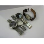 Four gentleman's wristwatches including "DKNY" and "Sekonda" etc