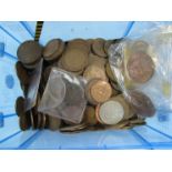 A tub of pre-decimal pennies mainly George V to Elizabeth II