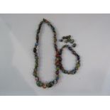 Two millefiori bead necklaces