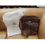 A brown leather "Visconti" of London gent's bag with dust bag