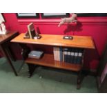 An Edwardian hall table with undertier,