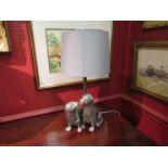 A modern otter lamp