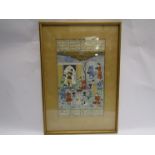 An Indian Mogul fine watercolour depicting various figures in exterior setting,