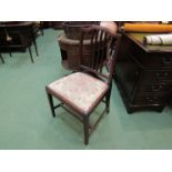 A George III mahogany stick back dining chair