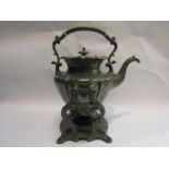 A 19th Century pewter spirit kettle