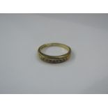 A 9ct gold and diamond ring, size S, 2.