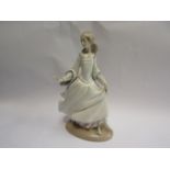 A Lladro figurine of lady in dress,