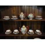 An Oriental export eggshell porcelain tea set