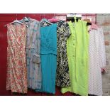 Six 1960's day dresses,