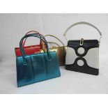 Four 1960's handbags, Debroyal in red,