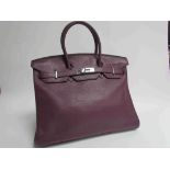 HERMÈS BIRKIN 35 Casis, Fjord Leather.