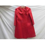 A stunning pillar box red 1960's dress/coat suit, very tailored,
