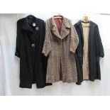 Three 1930's ladies coats,