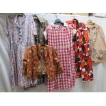 Six items of 1950's/60's clothing including a orange,