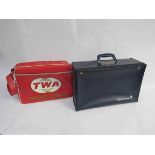 Two vintage airline flight bags T.W.