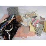 A selection of ladies' fashion belts, gloves, handkerchiefs,
