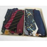 Two boxes of mainly 1970's gent's ties including kipper club ties,