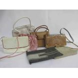 Eight various 1960's and 70's handbags