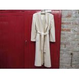 A 1970's Anglo fabrics label Merino Extrature wool edge to edge coat,