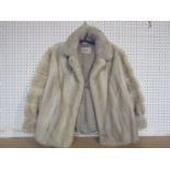 A mid 20th Century blond mink fur jacket made by Frederic furs