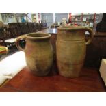 Two rustic earthenware jugs