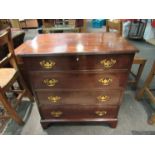 A 19th Century mahogany chest of small proportions,