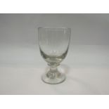 An 18th Century glass rummer marked Symes,