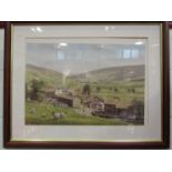 A signed country print after Melling, signed to margin, framed and glazed,